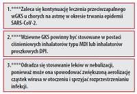 Stanowisko grupy ekspertów Polskiego Towarzystwa Alergologicznego w sprawie postępowania u chorych na astmę i choroby alergiczne w okresie pandemii SARS-CoV-2